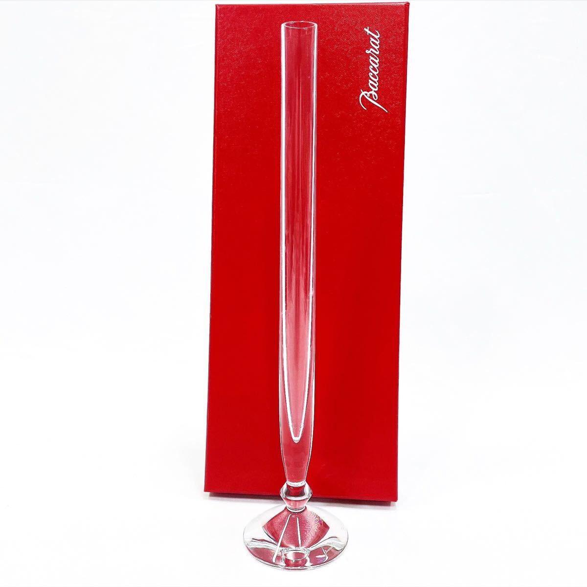 c*e様 【美品・箱付き】バカラ/クリスタル 花瓶 フラワーベース 一輪挿し 花 美品 Baccarat バカラ クリスタル ベガ 大型 ベース 花瓶 飾壷