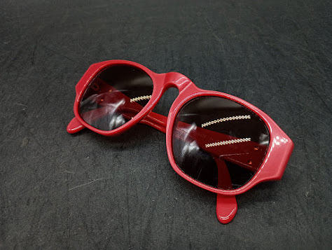 ▽【669】 シャネル サングラス 0003 40/ CHANEL アイウェア Eyewear 眼鏡 イタリア製 ココマーク 赤 レッド