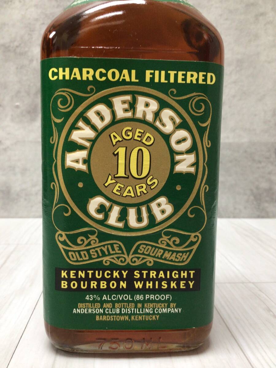 ANDERSON CLUB　10年　バーボンウイスキー Anderson Club 10 Year Heaven Hill Pre-fire Bourbon 1991