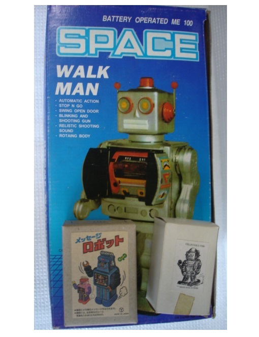 ゼンマイ　 鉄人２８号　1999　JAPAN　濃い青　ロボット マスコット フィギュア WING-UP トコトコ ノコノコ 昭和レトロ ビンテージ