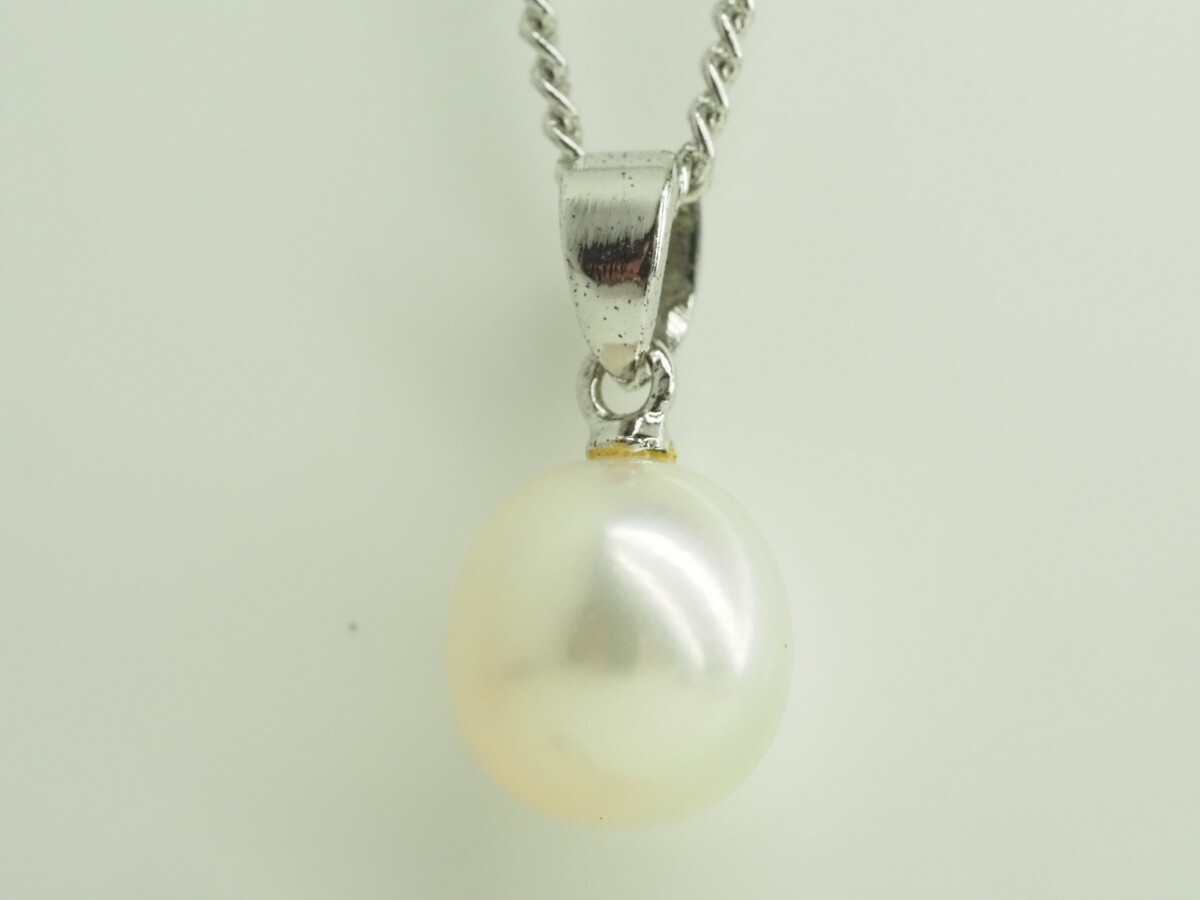極美品 MIKIMOTO ミキモト ペントップ チャーム ネックレス パール MIKIMOTO ミキモト 天然パールペンダントトップネックレス