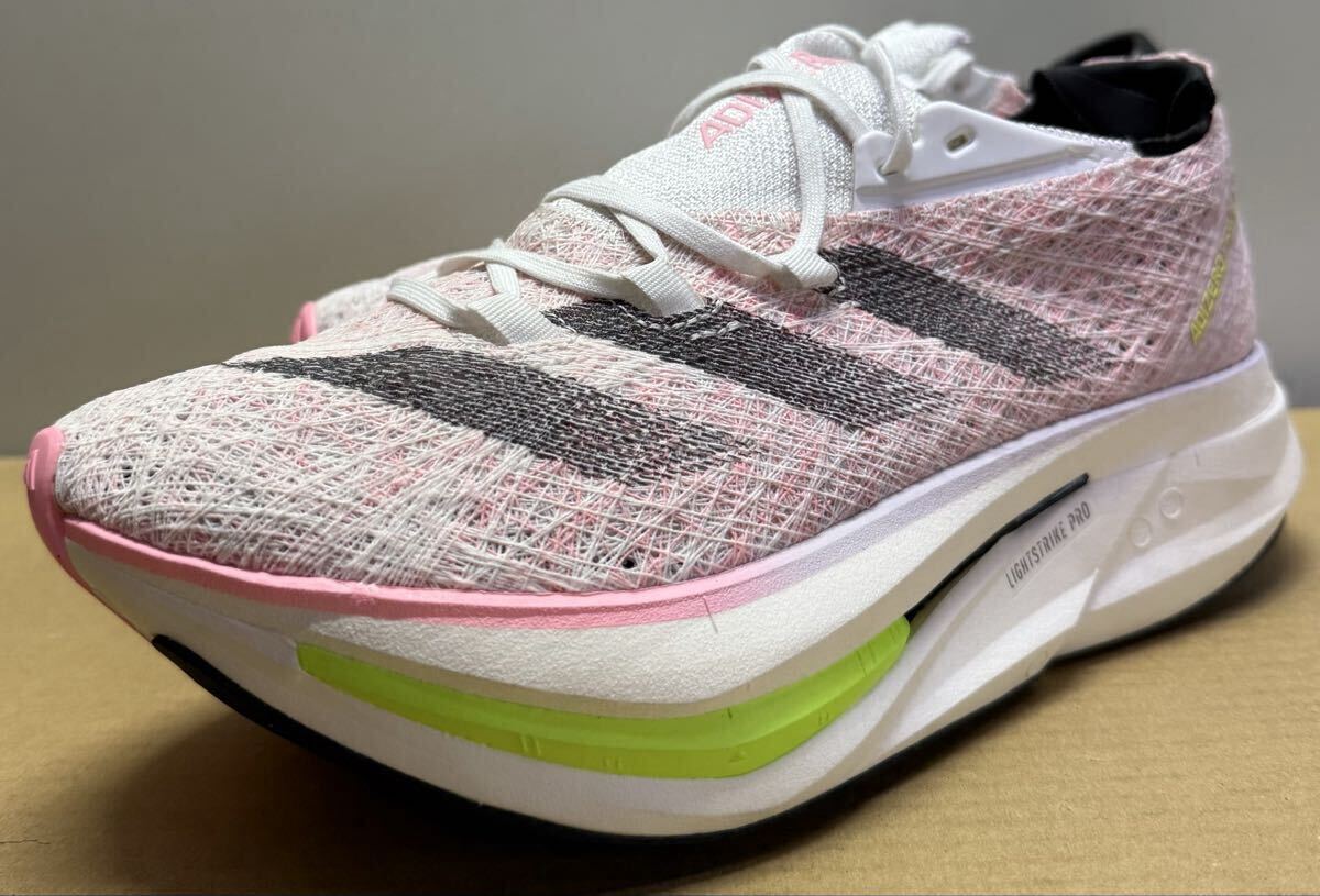 ADIZERO PRIME X 2 STRUNG "FOOTWEAR WHITE CORE BLACK PINK SPARK" ID3617 (フットウェアホワイト/コアブラック/ピンクスパーク)