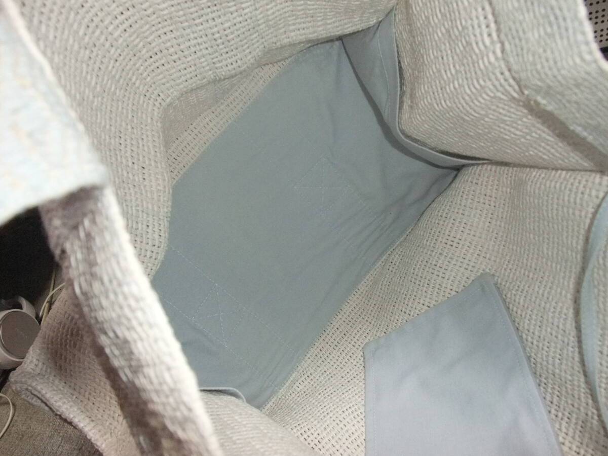 未使用 HERMES cabas de plage GM エルメス ガバス ビーチバッグ トートバッグ シルバー金具の画像5