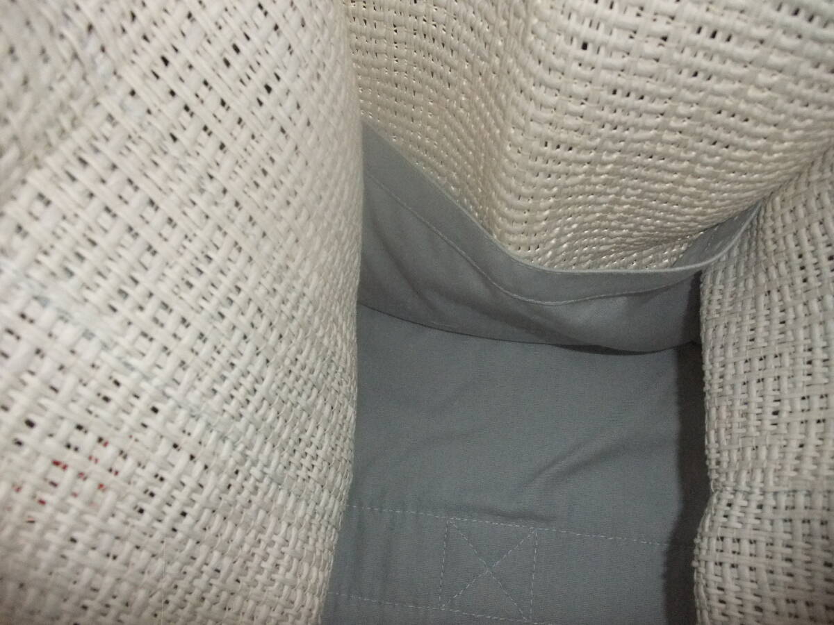 未使用 HERMES cabas de plage GM エルメス ガバス ビーチバッグ トートバッグ シルバー金具の画像6