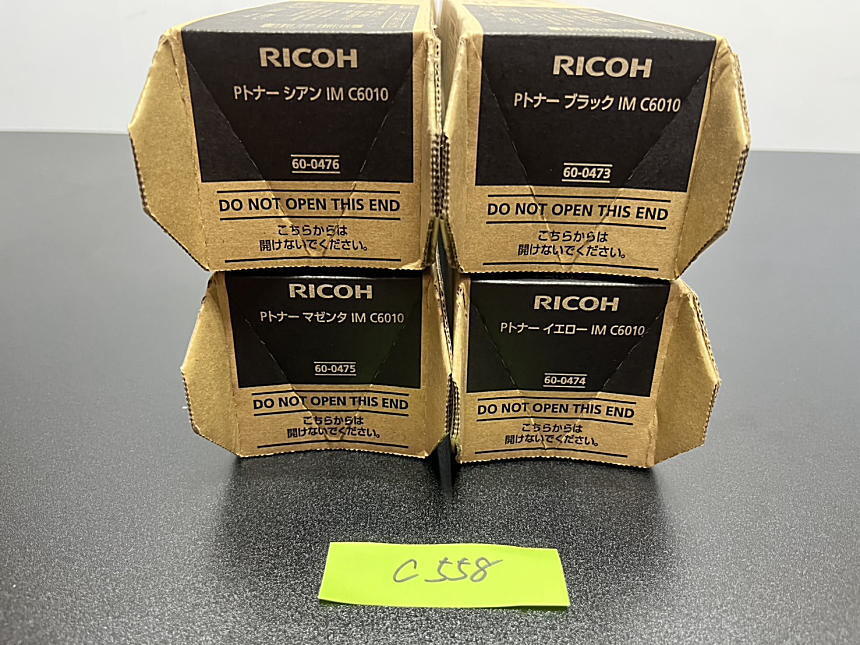 C-558【新品】リコー　RICOH　Pトナー IM C6010　K/C/M/Y　ブラック/シアン/マゼンタ/イエロー　4色4本セット　純正_画像1