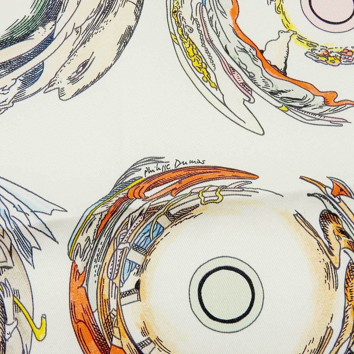  Hermes Calle 70 Les Anamorphoses дыра moru four z шарф унисекс розовый слоновая кость др. [ прекрасный товар ] б/у [ одежда * мелкие вещи ]