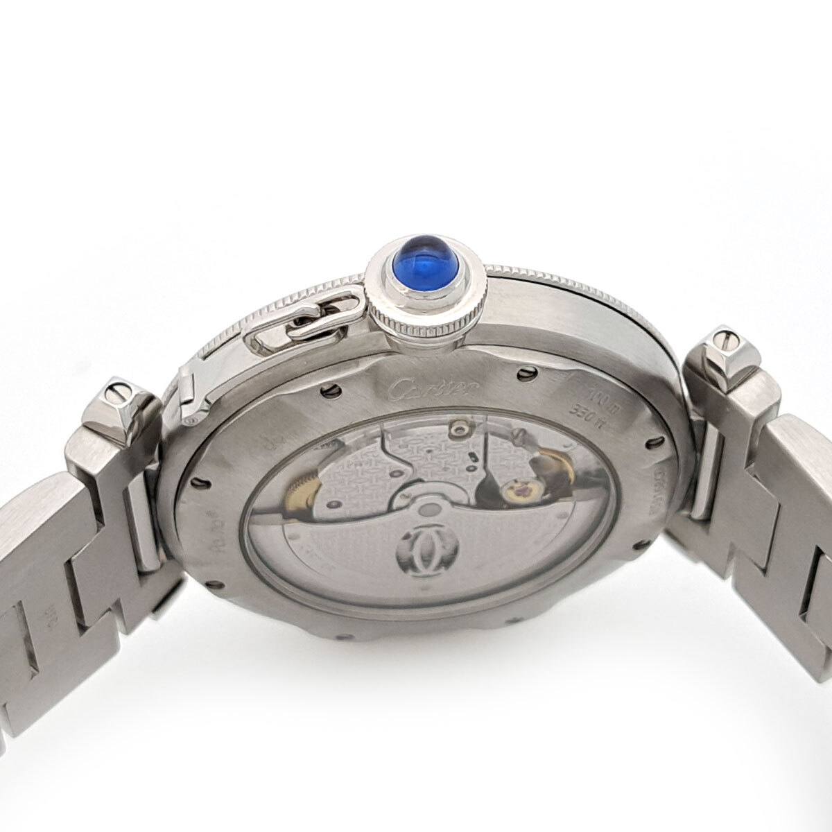 カルティエ パシャ コンベックスグリッド 38mm Overhauled W31059H3 自動巻き ステンレススティール メンズ CARTIER 中古 【時計】_画像4