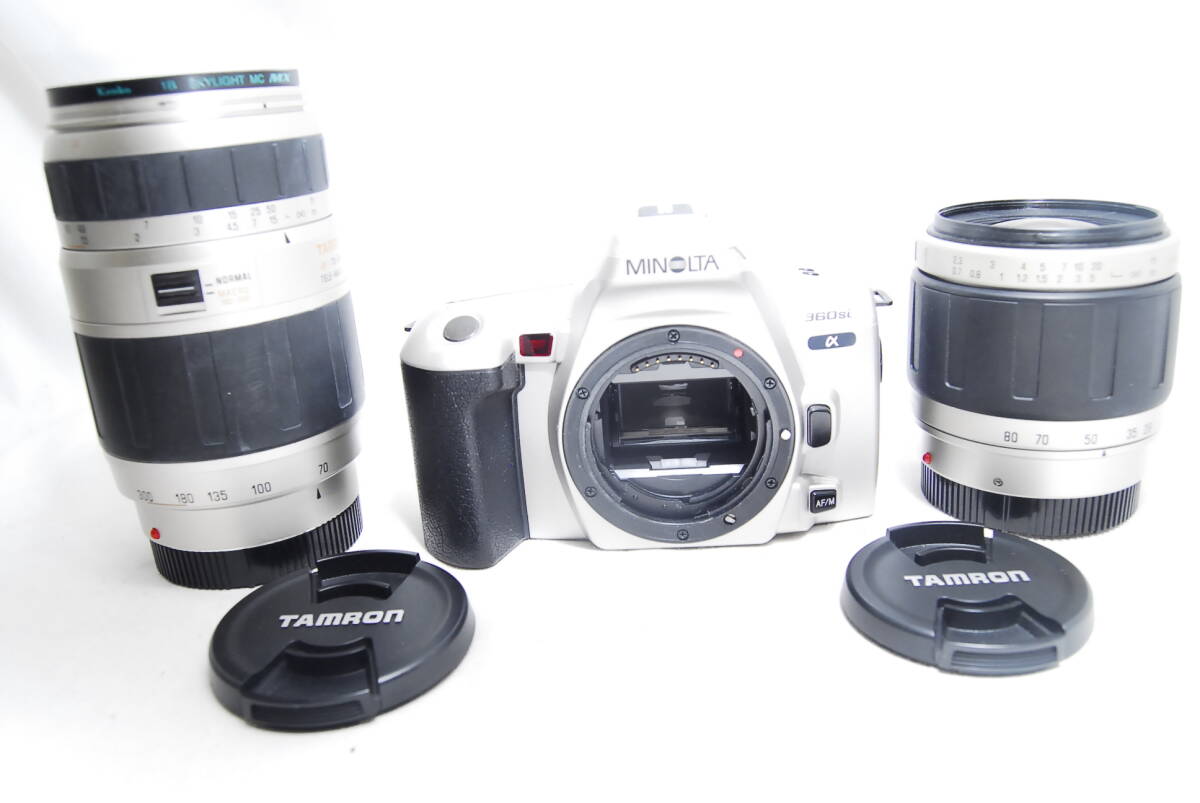 MINOLTA ミノルタ α 360si フィルムカメラ 標準＋300mm超望遠 Wレンズセット☆ B197_画像2