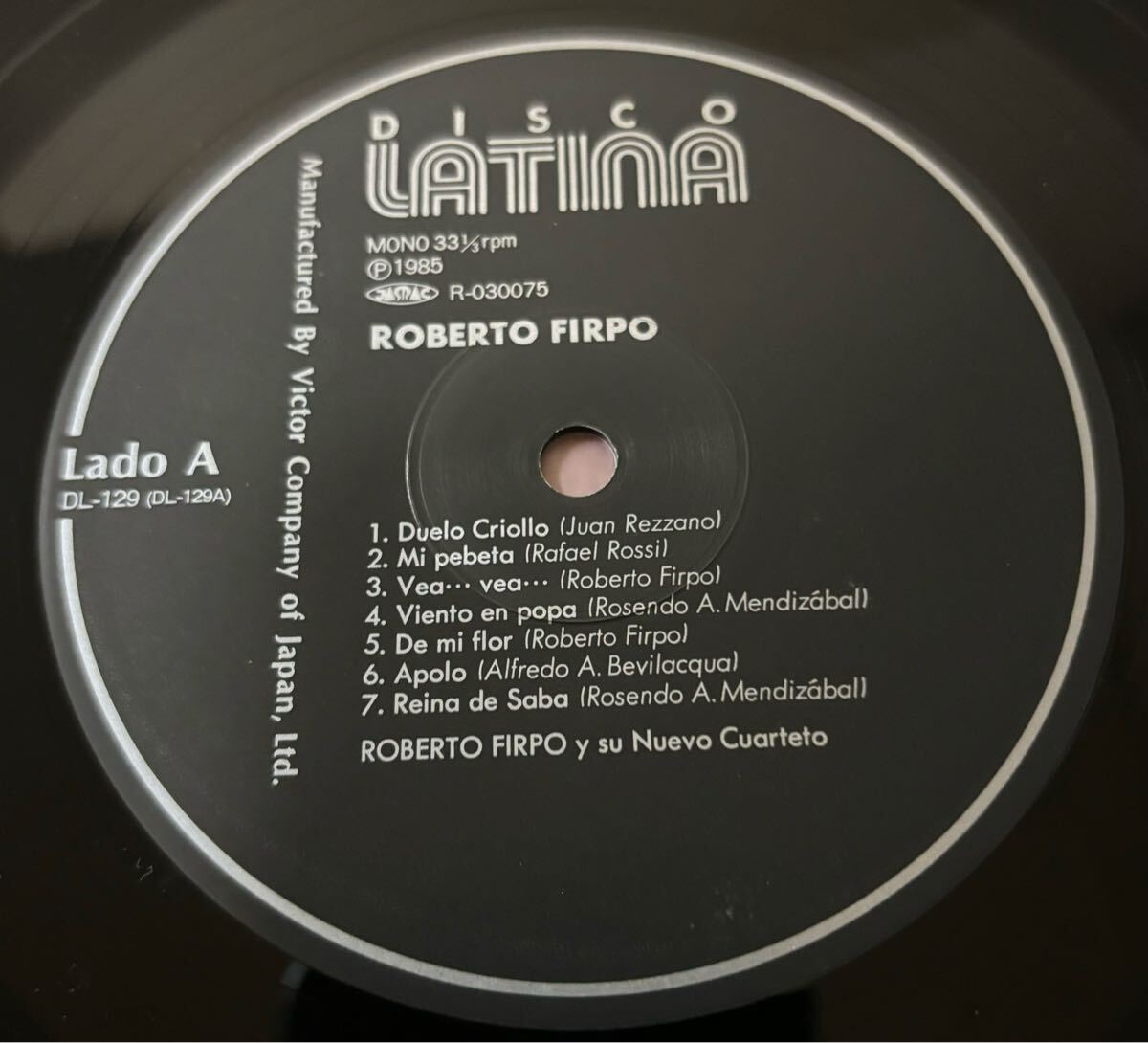 Roberto Firpo LP ロベルト・フィルポ 新4重奏団 nuevo cuarteto DL 129 tango タンゴ disco latina _画像3