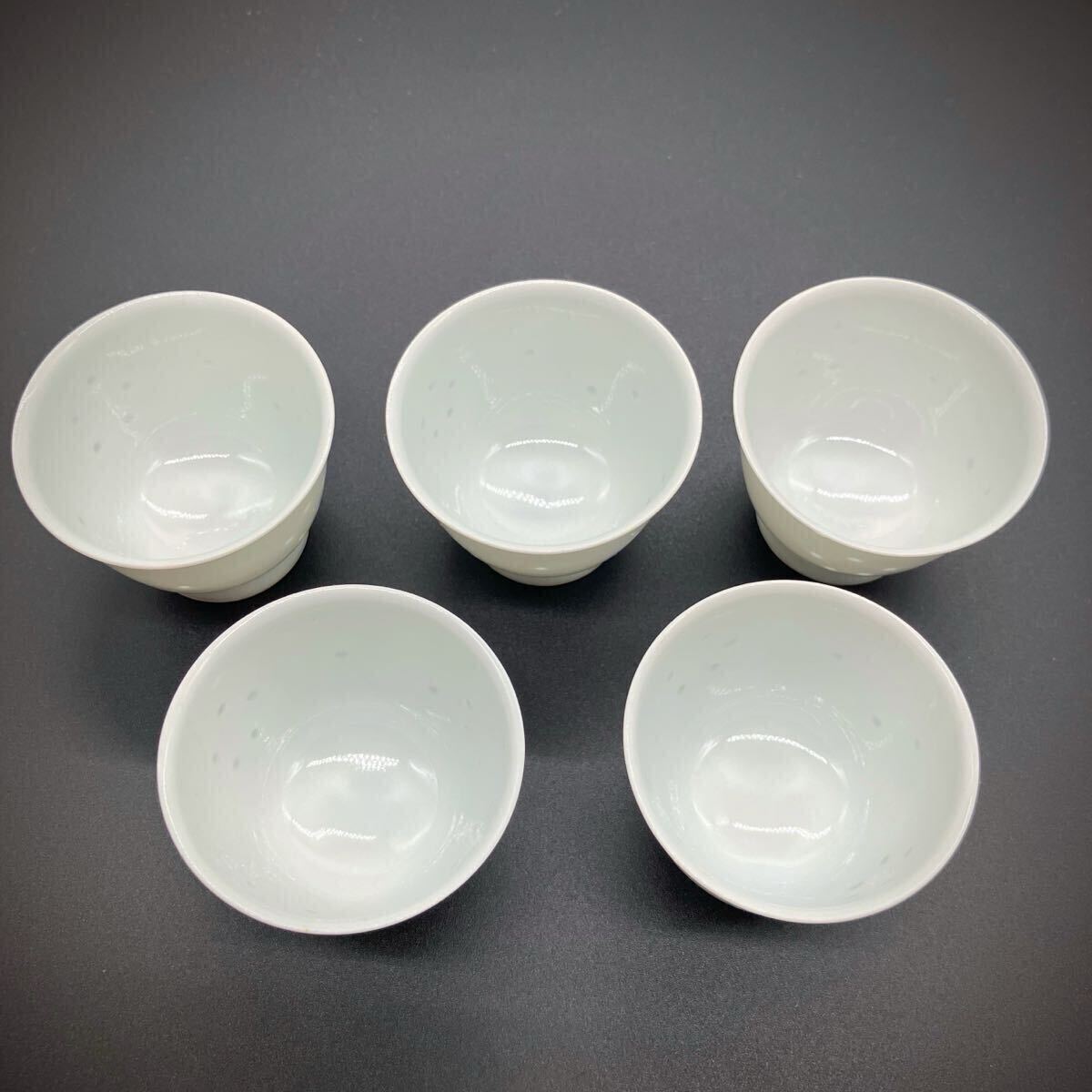 希少 京焼 三浦竹泉 白磁 蛍手 煎茶器 茶器 5客 陶芸 蔵出し 時代物 骨董 希少 京焼 陶工 三浦竹泉 白磁 蛍手 煎茶器 茶器 5客 陶芸 伝統