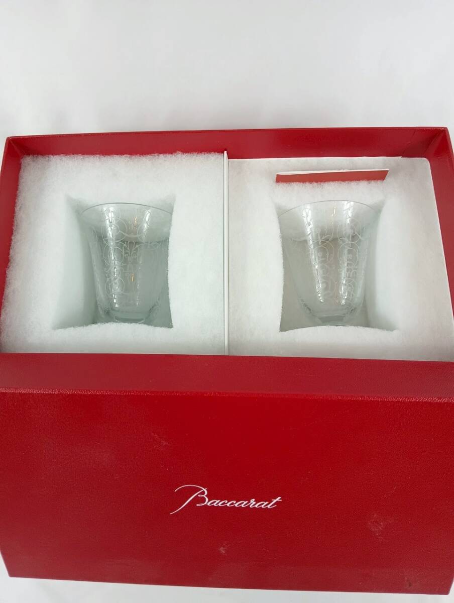 未使用　Baccarat　バカラ　ミケランジェロ　フラワー　グラス　2個セット_画像1