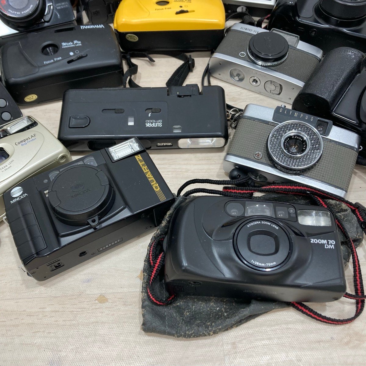 大量　まとめ　ジャンク　レトロ　オリンポスフィルムカメラ　μ　ミュー　5台まとめて まとめフィルムカメラ 大量 まとめ レンズ 本体 キャノン オリンパス