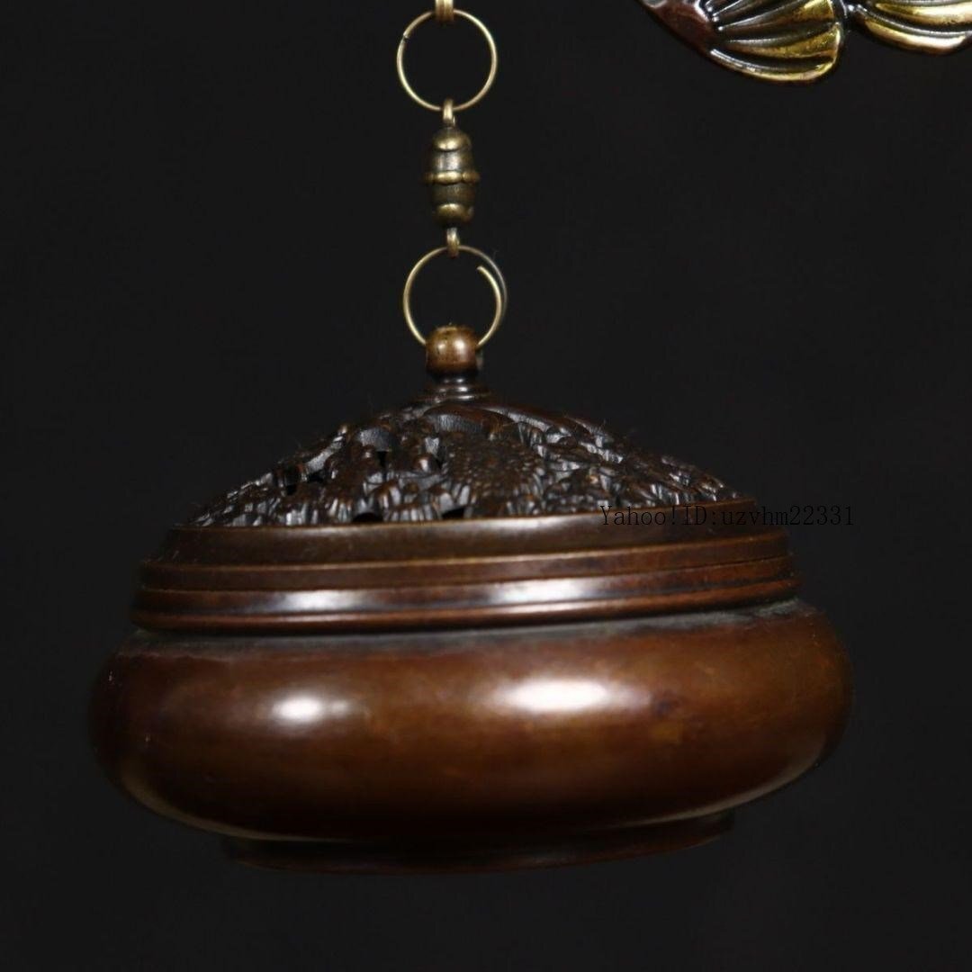 銅 細工 松鶴弔り炉 香炉 家庭置物 装飾品 工芸品 銅 細工 松鶴弔り炉 香炉 家庭置物 装飾品 工芸品