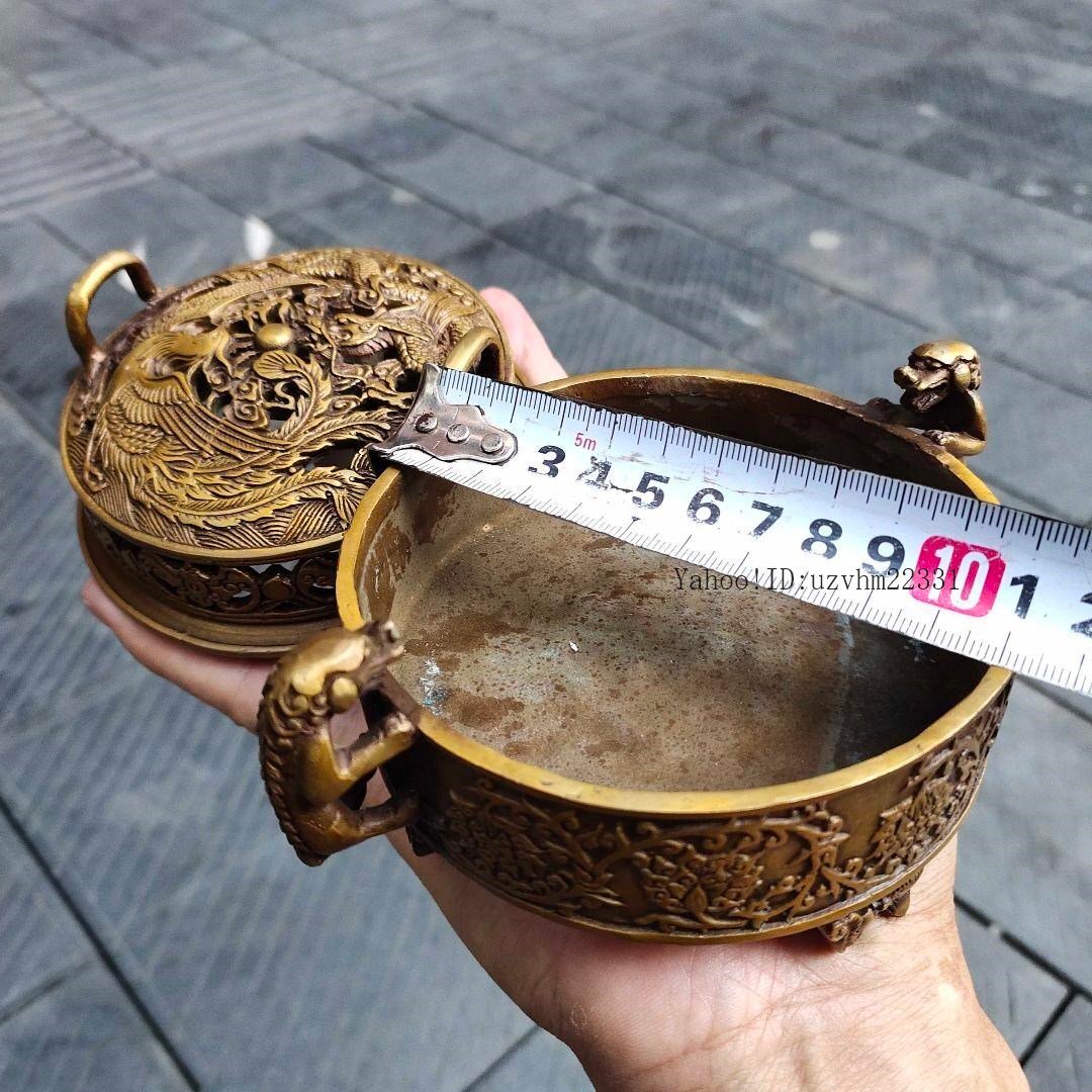 銅器 龍鳳薫香炉 美術品 置物 Yahoo!オークション - 銅器 龍鳳薫香炉 美術品 置物