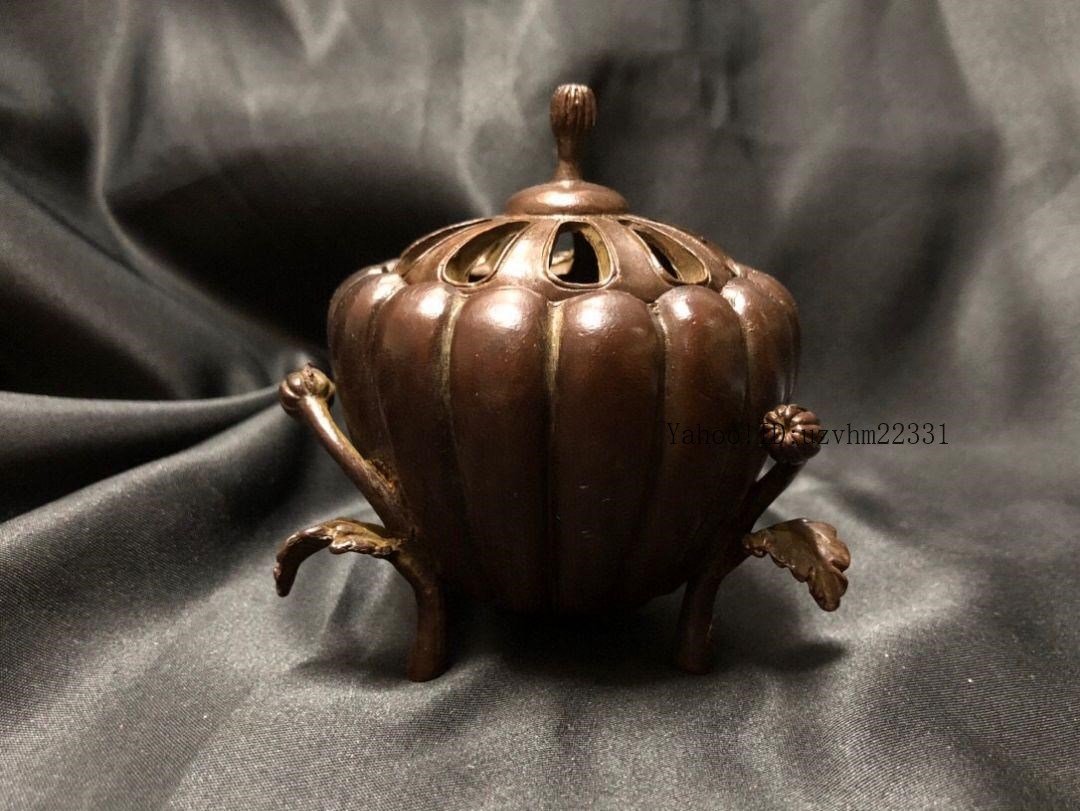 銅製 香炉 奉納仏礼仏焼線香盤 塔香り炉 禅意茶道 南瓜香炉 置物 銅製 香炉 奉納仏礼仏焼線香盤 塔香り炉 禅意茶道 南瓜