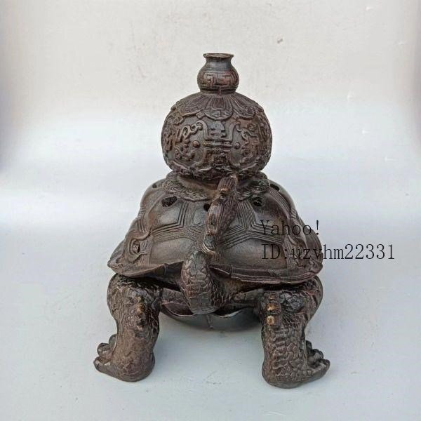 銅器 竜亀薫香炉 茶道具 香道具 工芸品 美術品 置物