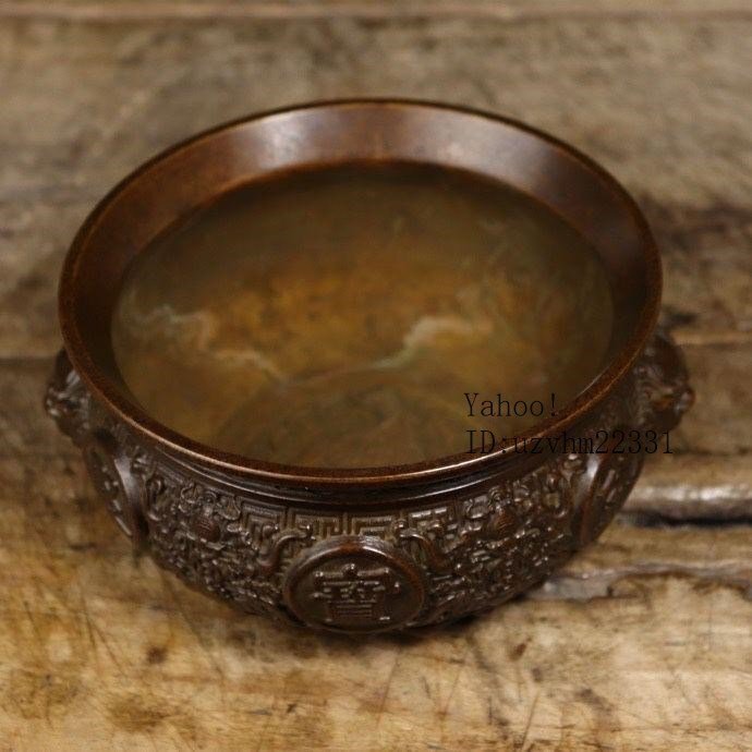 銅器 蘇工 獅耳聚宝盆 香炉 聚財預金壺 工芸品 美術品 置物 銅器 蘇工 獅耳聚宝盆 香炉 聚財預金壺 工芸品 美術品 置物