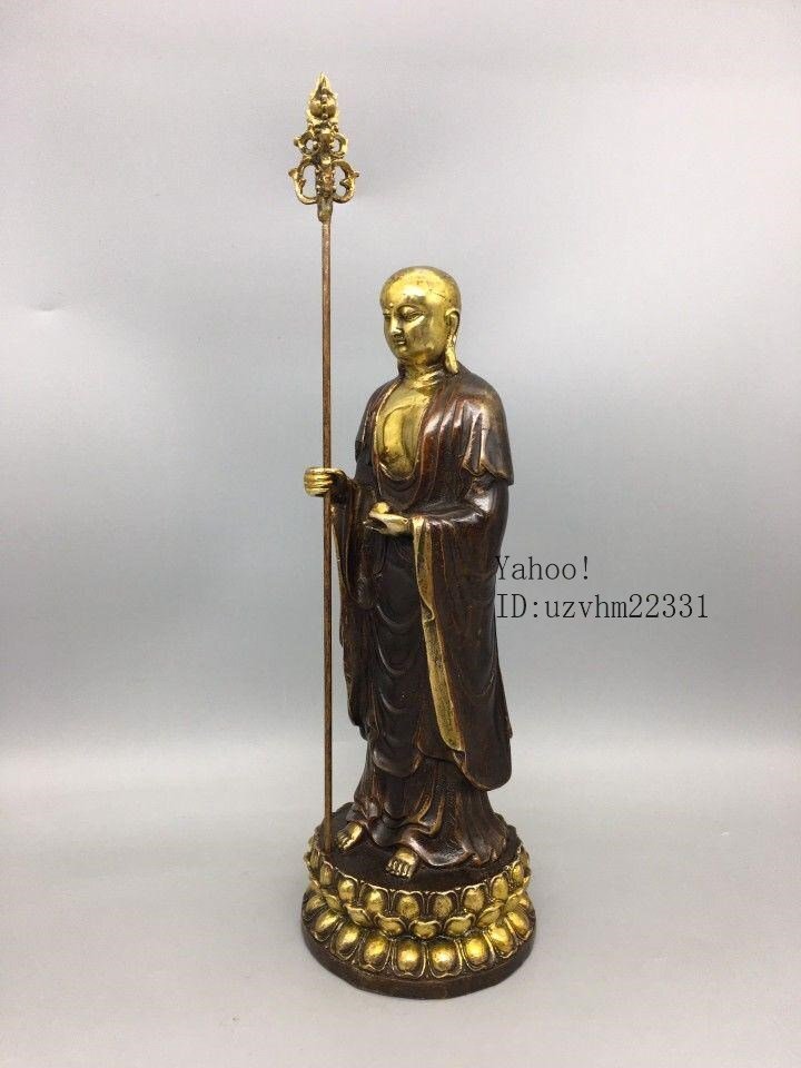 仏教美術 仏像 地蔵王仏像 小仏像 銅製 銅器 仏教美術 中国 仏像 地蔵王 小仏像 銅製 銅器 仏教美術 準提菩薩仏像