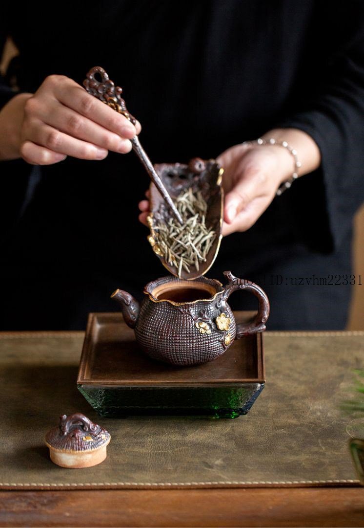 梅の花の手浮彫り茶則 茶杓 新品未使用 茶道具 梅の花の手浮彫り茶則 茶杓 新品未使用 茶道具 その他