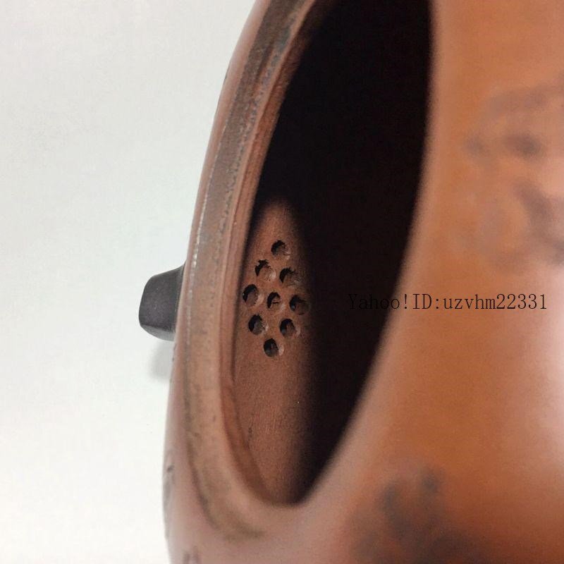 宜興紫砂壷 厚徳載福壺 茶器 中國茶器 急须 宜興紫砂壺・小扁敦120ml（濃茶）（中国茶器のティーポット