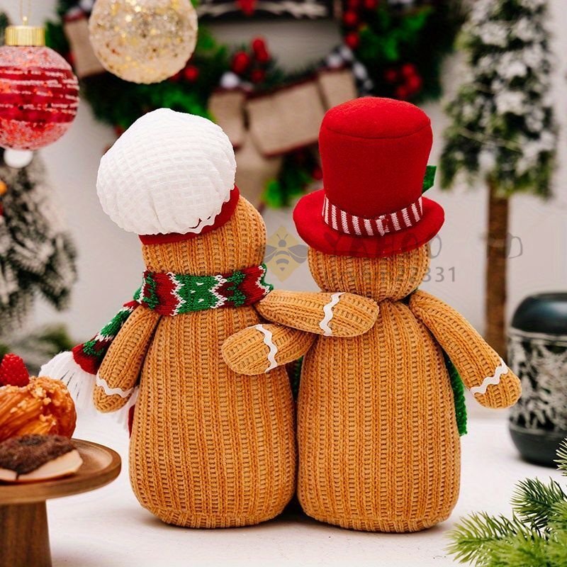 クリスマス ジンジャーブレッド 置物 オブジェ 3点セット ファミリー コットン クリスマス ジンジャーブレッド 置物 オブジェ 3点セット