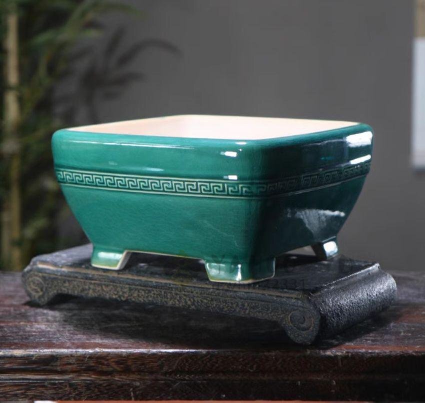 盆栽鉢 青磁鉢 山野草鉢 多肉植物 植木鉢 小品大品盆栽鉢 陶器