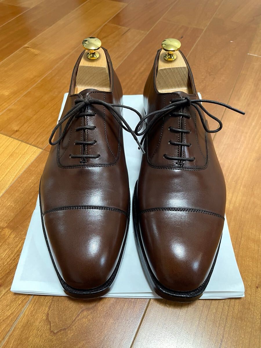 【超美品】Crockett & Jones クロケット&ジョーンズ オードリー3 AUDLEY 3 Brown ブラウン 茶 ストレートチップ 革靴 6.5E_画像1