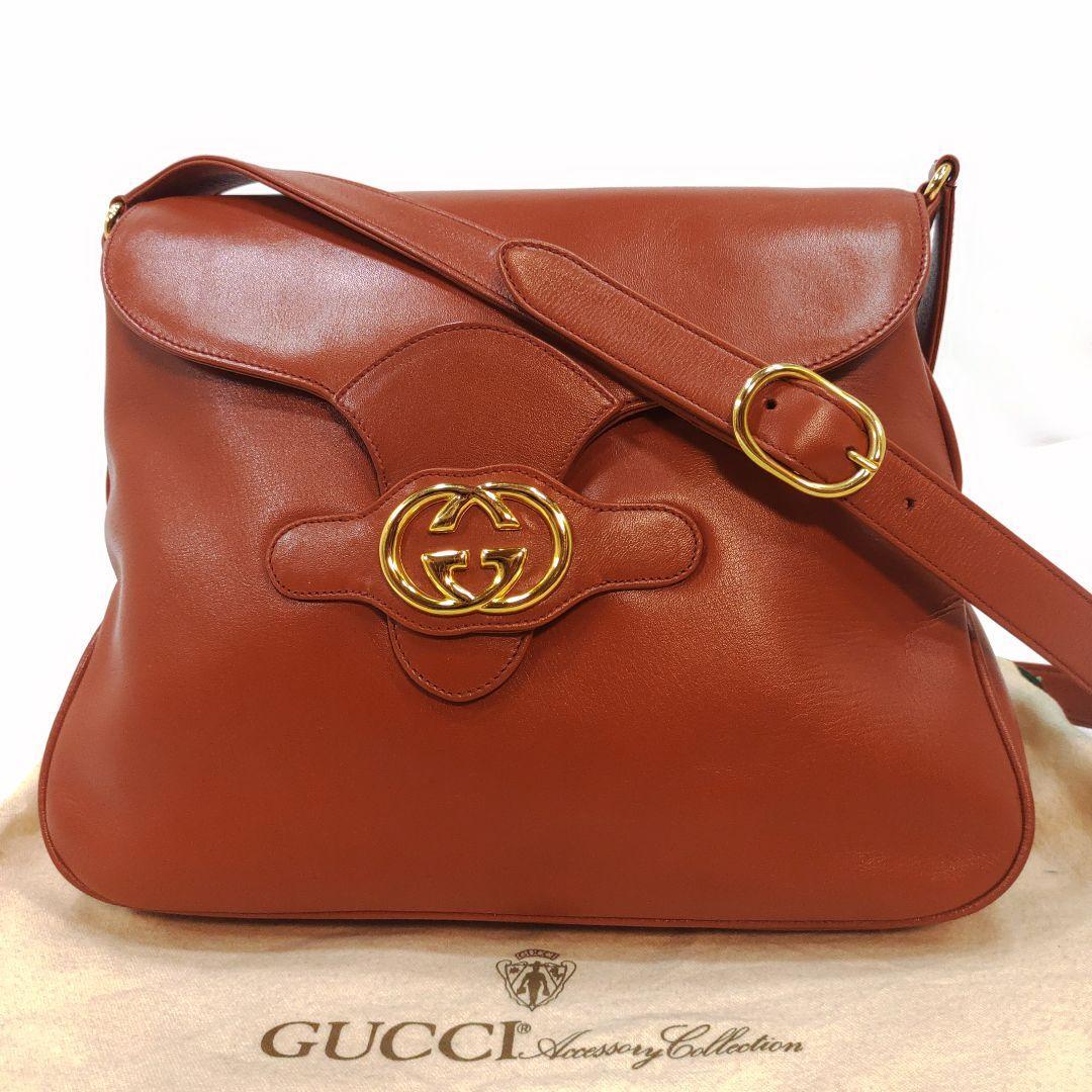 GUCCI グッチ ぐっち GGマーモント プチマーモント インターロッキング 極美品】グッチ GUCCI GGマーモント ショルダーバッグ レザー 本
