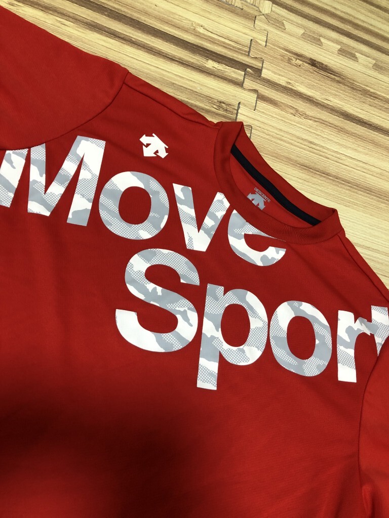 ◆DESCENTE デサント Move Sport ビッグロゴ　半袖Tシャツ M　ドライ素材_画像6