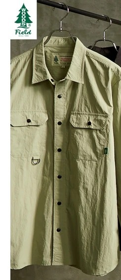 4Lサイズ!高貴紳士的!ブランド品!ウッズフィールド!サラッと軽い!長袖オーバーシャツ!一枚着でも!サラッと羽織ってジャケット風に!_画像4