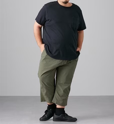 4Lサイズ!高貴紳士的!ブランド品WOODS FieId!クライミングベルト付き!サラッと着心地!サッカー素材!涼しい素材!7分丈パンツ!カーキ_画像8