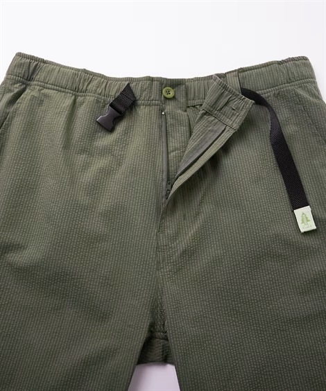 4Lサイズ!高貴紳士的!ブランド品WOODS FieId!クライミングベルト付き!サラッと着心地!サッカー素材!涼しい素材!7分丈パンツ!カーキ_画像2