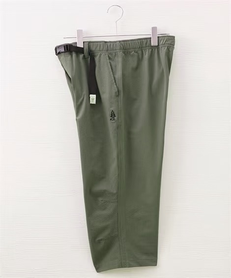 4Lサイズ!高貴紳士的!ブランド品WOODS FieId!クライミングベルト付き!サラッと着心地!サッカー素材!涼しい素材!7分丈パンツ!カーキ_画像9