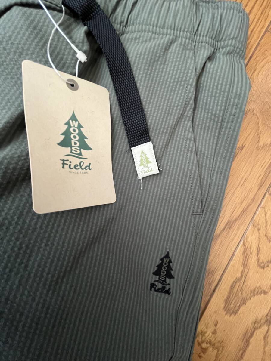 4Lサイズ!高貴紳士的!ブランド品WOODS FieId!クライミングベルト付き!サラッと着心地!サッカー素材!涼しい素材!7分丈パンツ!カーキ_画像7