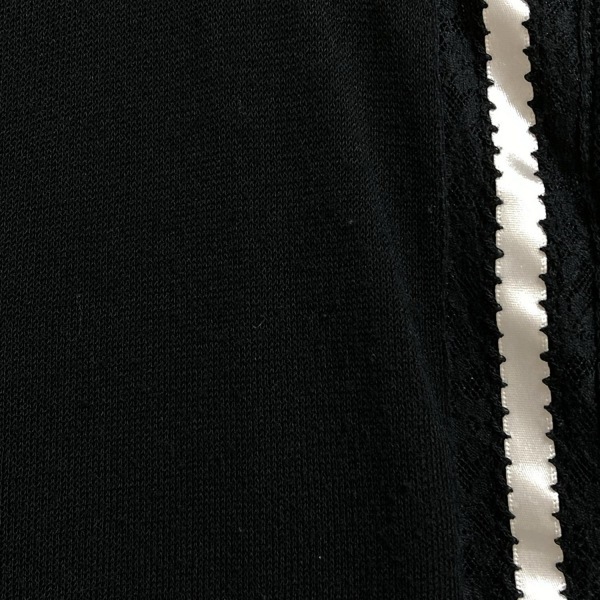 レリアン Leilian カーディガン サイズ11 M - 黒×白 レディース 長袖 美品 トップス_画像7