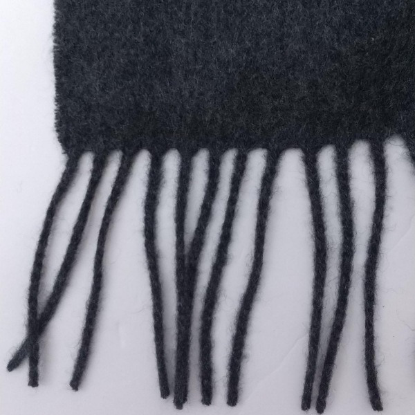 シップス SHIPS - カシミヤ ダークグレー フリンジ 美品 マフラー