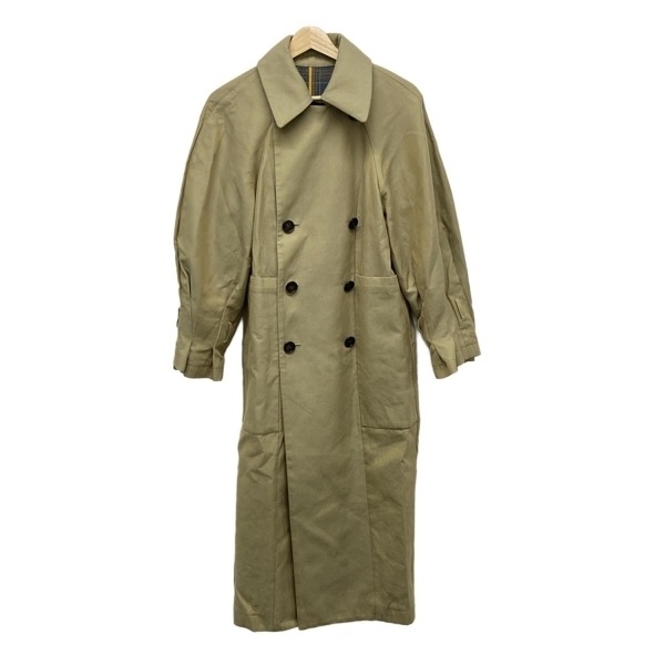 エンフォルド ENFOLD トレンチコート サイズ36 S - カーキ×ダークグレー×マルチ レディース 長袖/リバーシブル/グレンチェック柄/秋/冬