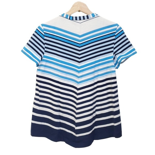  Mark by Mark Jacobs MARC BY MARC JACOBS трикотаж с коротким рукавом размер S - белый × голубой × мульти- женский окантовка /A линия tops 