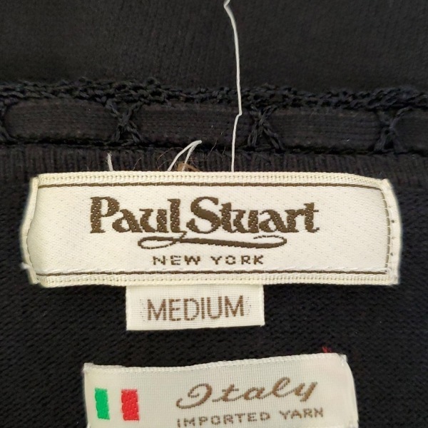  paul (pole) Stuart PaulStuart кардиган размер M - чёрный женский длинный рукав / гонки прекрасный товар tops 