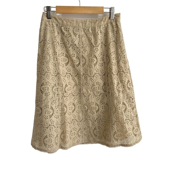  paul (pole) Stuart PaulStuart юбка размер 4 S - бежевый женский колено длина / гонки прекрасный товар низ 