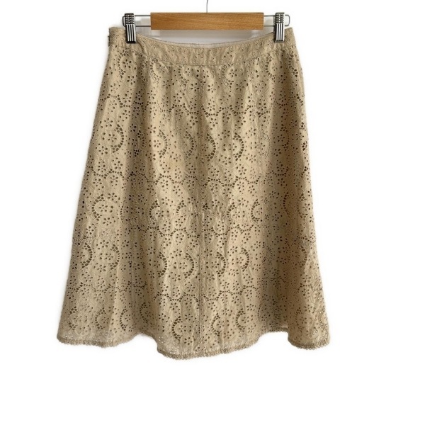  paul (pole) Stuart PaulStuart юбка размер 4 S - бежевый женский колено длина / гонки прекрасный товар низ 