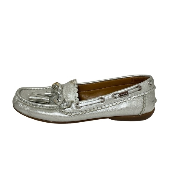 コーチ COACH ローファー US6.5B - レザー シルバー レディース リボン/タッセル 靴_画像1