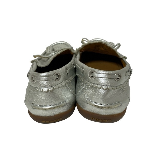 コーチ COACH ローファー US6.5B - レザー シルバー レディース リボン/タッセル 靴_画像3