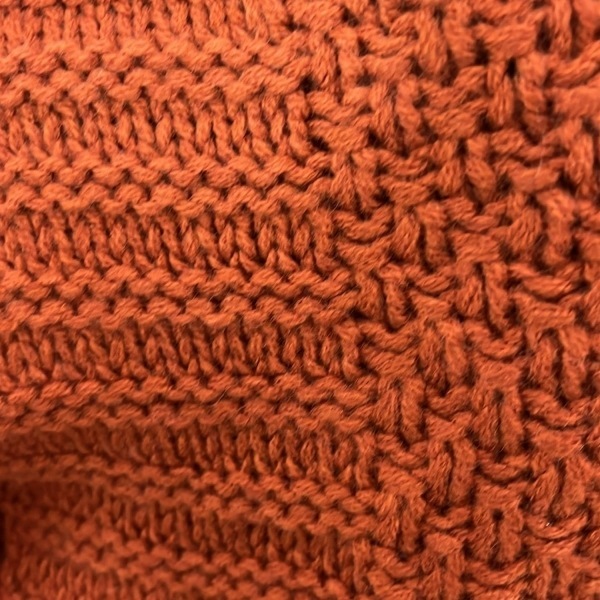 シビラ Sybilla ストール(ショール) - ウール、ラビット レッドオレンジ 美品 マフラー_画像6