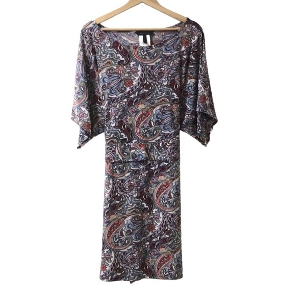 ビーシービージーマックスアズリア BCBGMAXAZRIA サイズL - ネイビー×レッド×マルチ レディース ワンピース_画像1