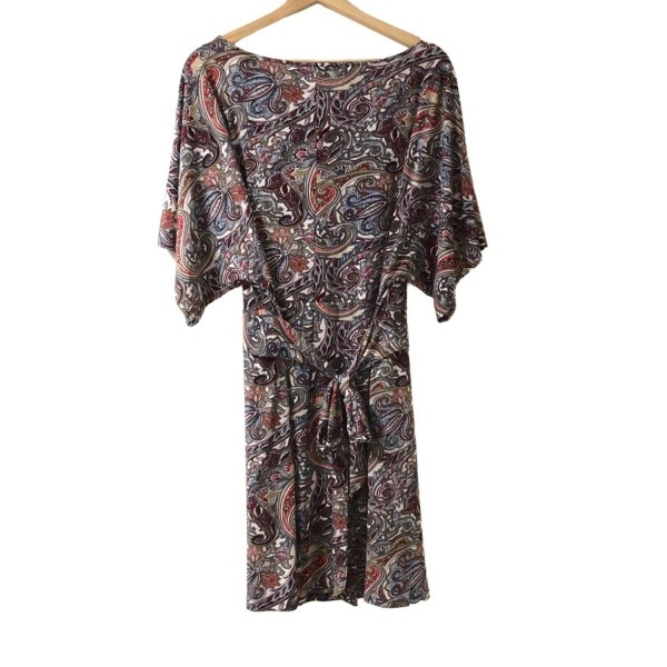 ビーシービージーマックスアズリア BCBGMAXAZRIA サイズL - ネイビー×レッド×マルチ レディース ワンピース_画像2