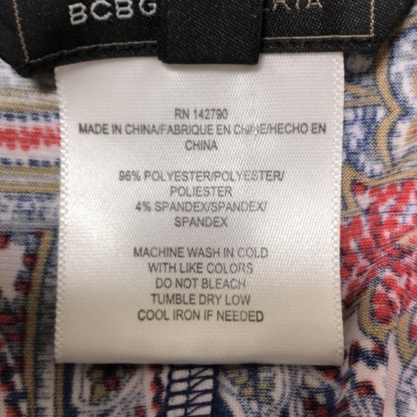 ビーシービージーマックスアズリア BCBGMAXAZRIA サイズL - ネイビー×レッド×マルチ レディース ワンピース_画像4