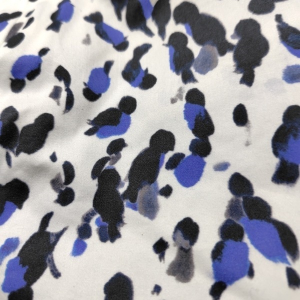 アルマーニコレッツォーニ ARMANICOLLEZIONI サイズ2 M - 白×黒×ネイビー レディース クルーネック/半袖/ひざ丈 ワンピース