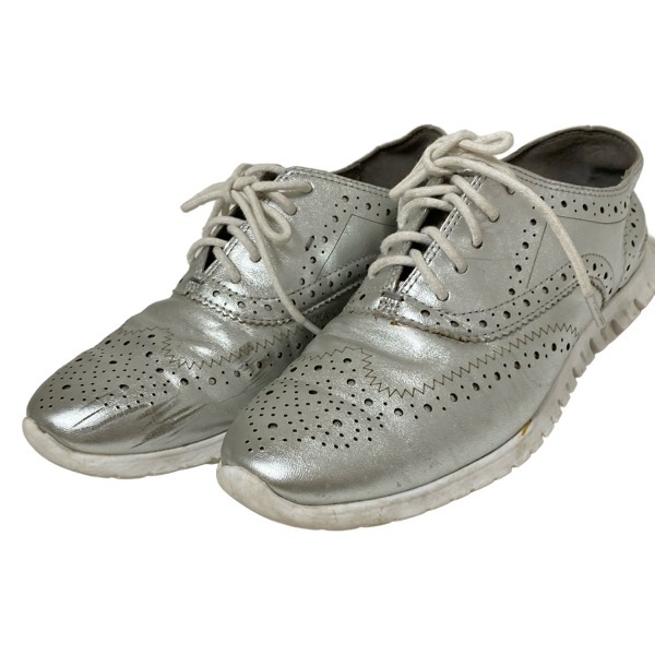コールハーン COLE HAAN シューズ 5 1/2 B - レザー シルバー レディース ウィングチップ 靴_画像9