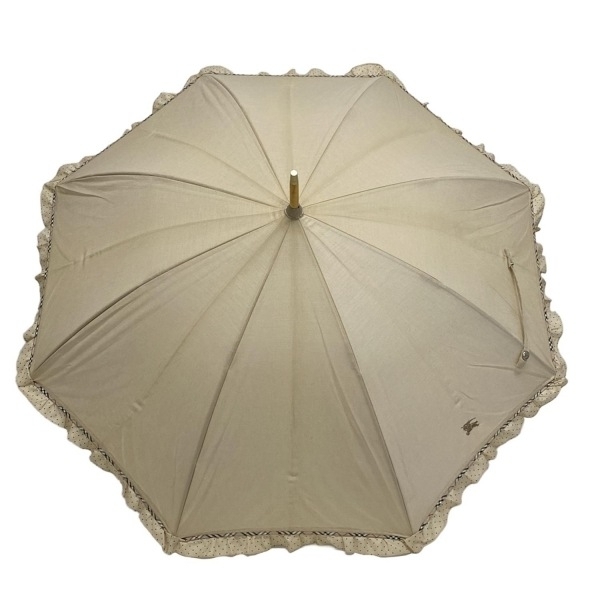 バーバリー BURBERRY/Burberry 日傘 - ベージュ×ダークブラウン×マルチ 日傘/チェック柄/ドット柄/フリル 傘